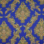 Satén Spandex Dibujo Brocado Azulón - Ribes y Casals