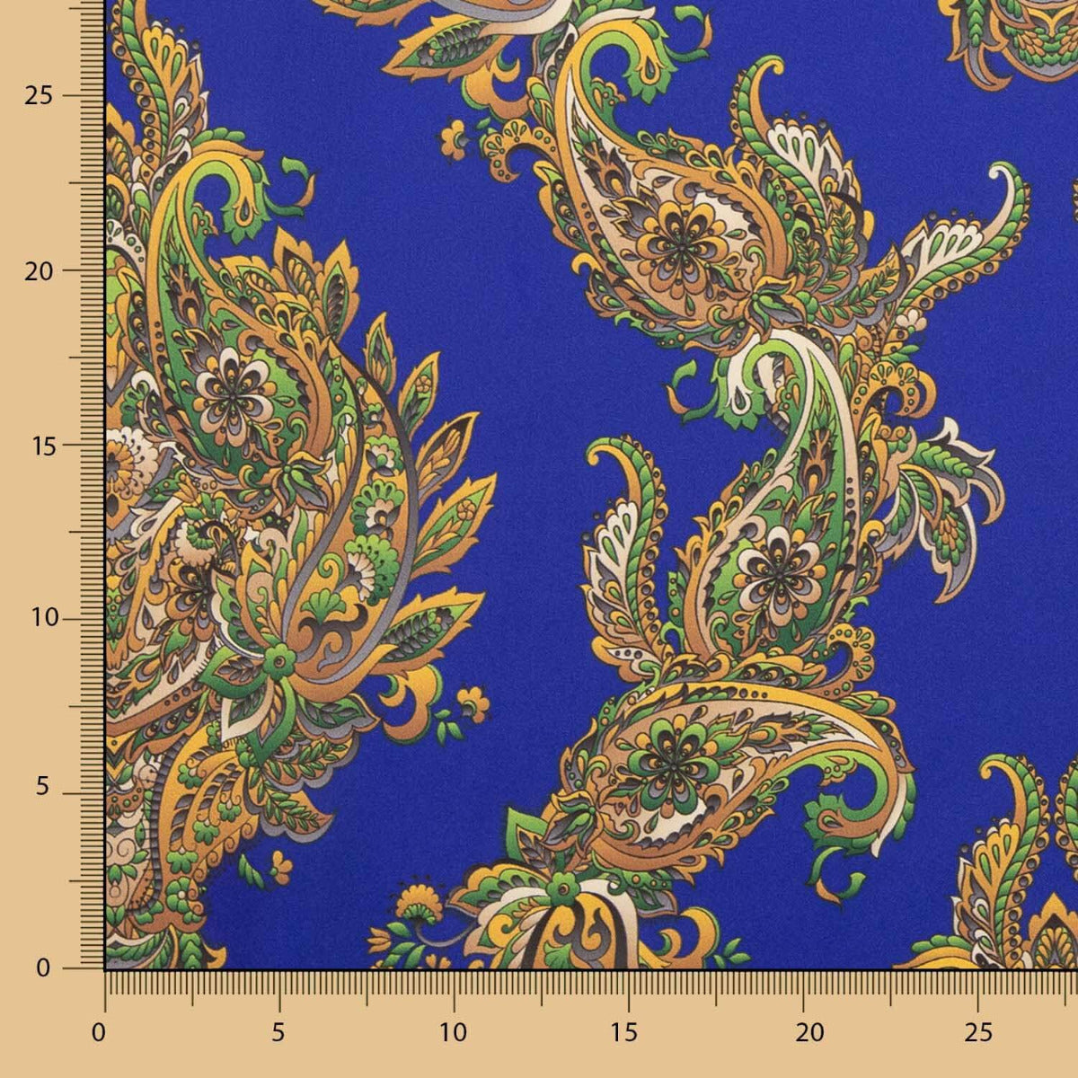 Satén Spandex Dibujo Brocado Azulón - Ribes y Casals