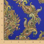 Satén Spandex Dibujo Brocado Azulón - Ribes y Casals