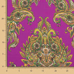 Satén Spandex Dibujo Brocado Fucsia - Ribes y Casals