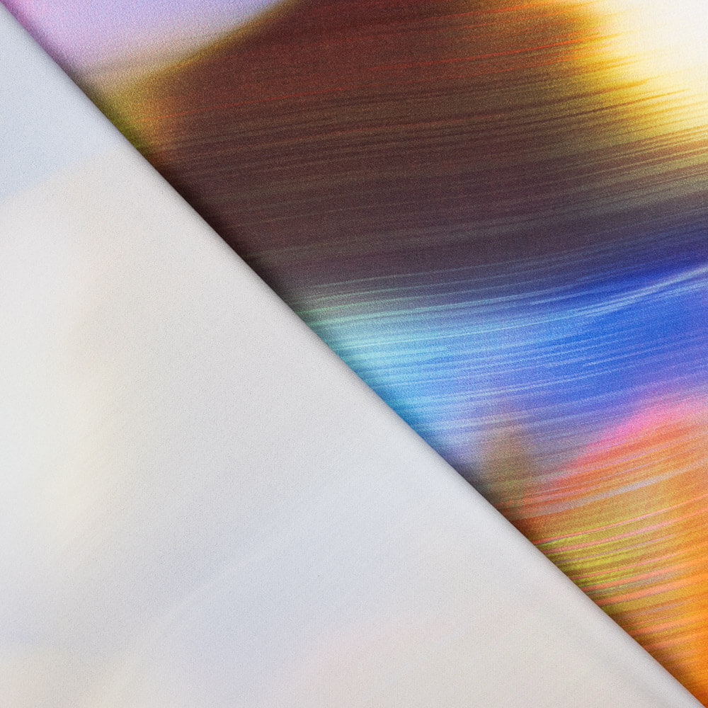 Satén Spandex Difuminado Azul - Ribes y Casals