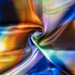 Satén Spandex Difuminado Azul - Ribes y Casals