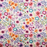 Satén Spandex Flor Cretonera Malva - Ribes y Casals