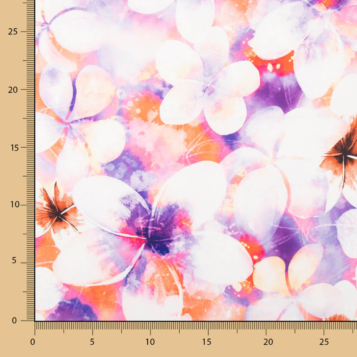 Satén Spandex Flor Malva - Ribes y Casals