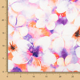 Satén Spandex Flor Malva - Ribes y Casals