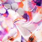 Satén Spandex Flor Malva - Ribes y Casals