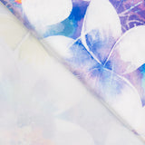 Satén Spandex Flor Verde Agua - Ribes y Casals