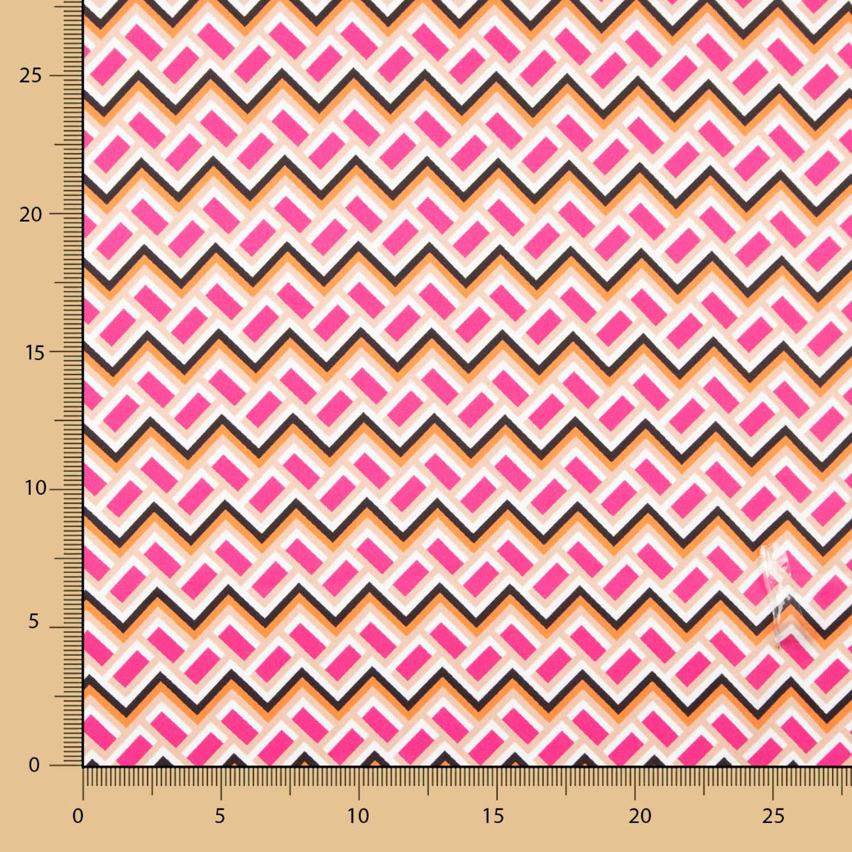 Satén Spandex Geo Mini Fucsia - Ribes y Casals