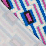 Satén Spandex Geométrico Azul - Ribes y Casals