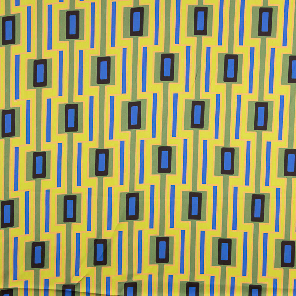 Satén Spandex Geométrico Lima - Ribes y Casals