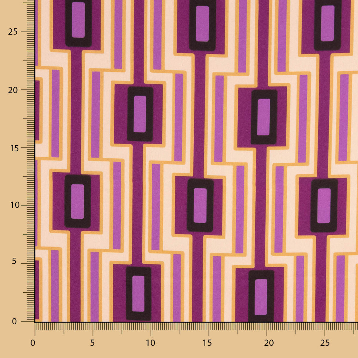 Satén Spandex Geométrico Magenta - Ribes y Casals