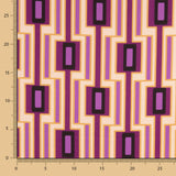 Satén Spandex Geométrico Magenta - Ribes y Casals