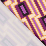 Satén Spandex Geométrico Magenta - Ribes y Casals