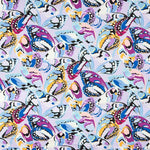 Satén Spandex Mariposas Malva - Ribes y Casals