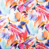 Satén Spandex Maxi Flor Dibujo Coral - Ribes y Casals