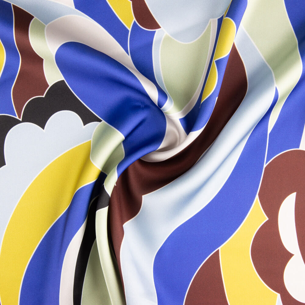 Satén Spandex Ondas Lima - Ribes y Casals