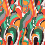 Satén Spandex Ondas Naranjas - Ribes y Casals