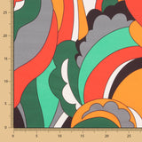 Satén Spandex Ondas Naranjas - Ribes y Casals