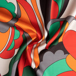 Satén Spandex Ondas Naranjas - Ribes y Casals