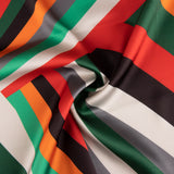 Satén Spandex Rayados Naranjas - Ribes y Casals