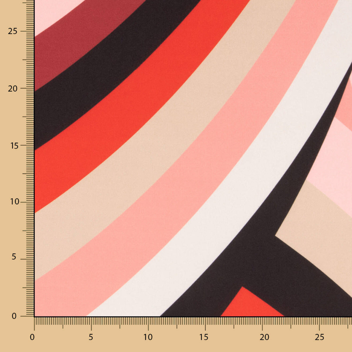 Satén Spandex Rayados Coral - Ribes y Casals