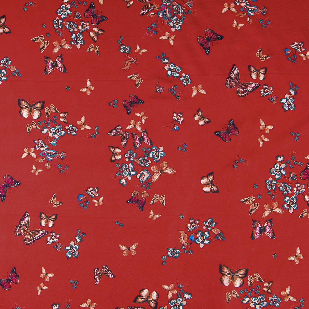 Satén Butterfly Roja - Ribes y Casals