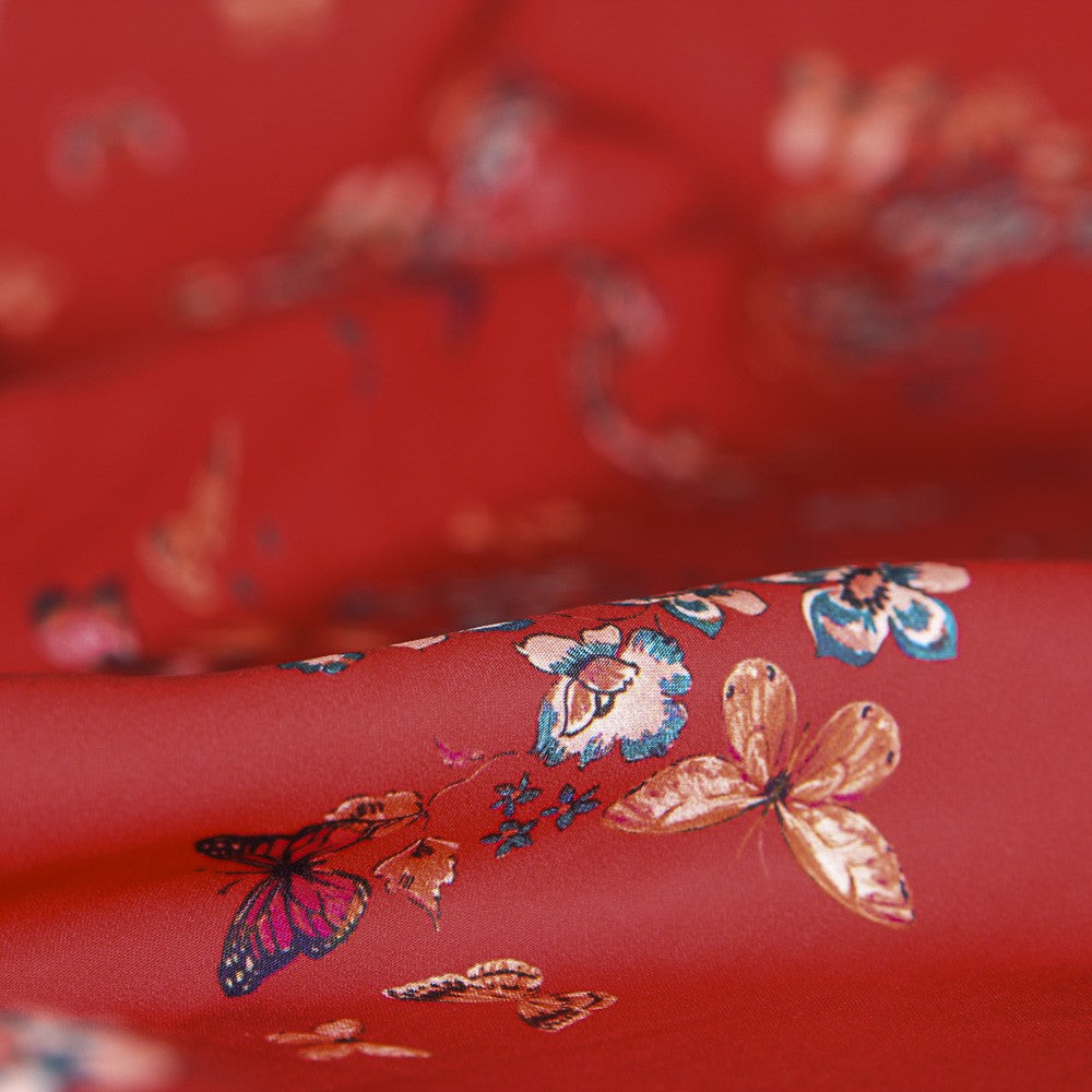 Satén Butterfly Roja - Ribes y Casals