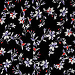 Satén Crepe Floral Azul - Ribes y Casals