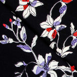 Satén Crepe Floral Azul - Ribes y Casals