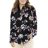 Satén Crepe Floral Azul - Ribes y Casals