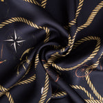 Satén Estampada Marina Oscuro - Ribes y Casals