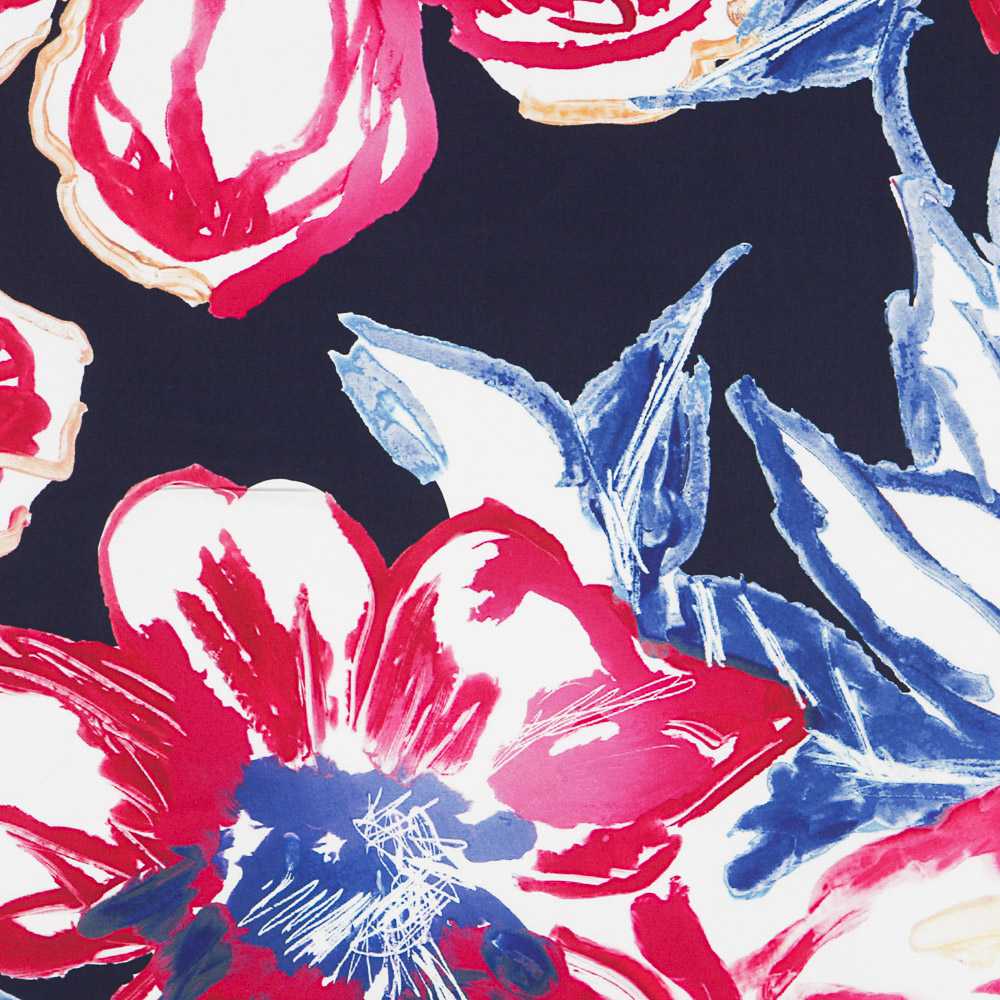 Satén Estampado Botanic Negro - Ribes y Casals