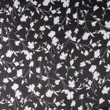 Satén Estampado Hojas Blancas - Ribes y Casals