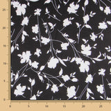Satén Estampado Hojas Blancas - Ribes y Casals