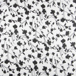Satén Estampado Hojas Negras - Ribes y Casals