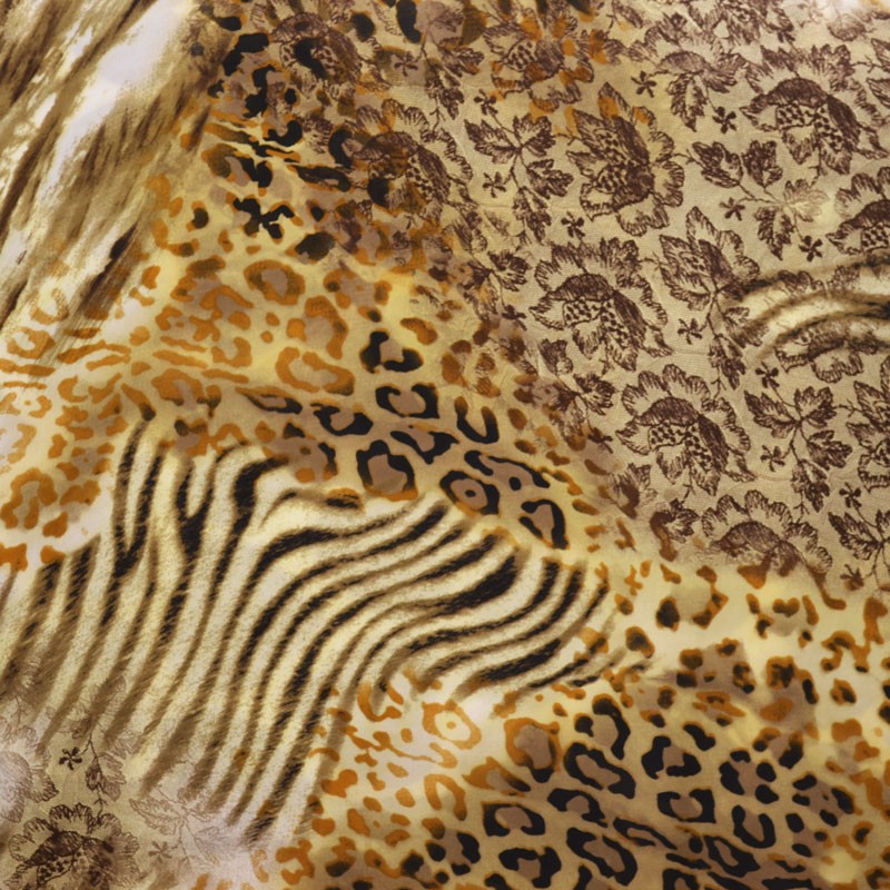 Satén Estampado Leopardo Mix - Ribes y Casals