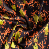 Satén Estampado Leopardo Naranja - Ribes y Casals