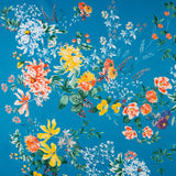 Satén Floral Azul Claro - Ribes y Casals