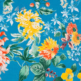 Satén Floral Azul Claro - Ribes y Casals
