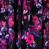 Satén Floral Impact Negra - Ribes y Casals