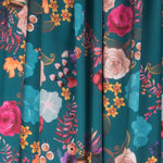 Satén Floral Winter Esmeralda - Ribes y Casals