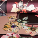 Satén Floral Winter Marrón - Ribes y Casals