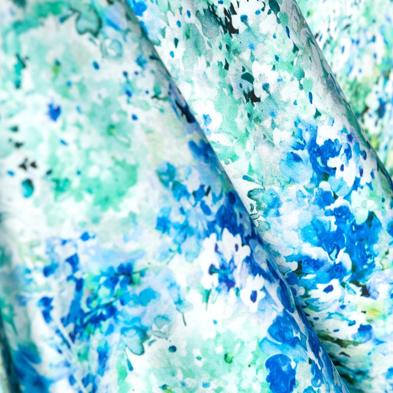 Satén Kimono Liberty Azul - Ribes y Casals