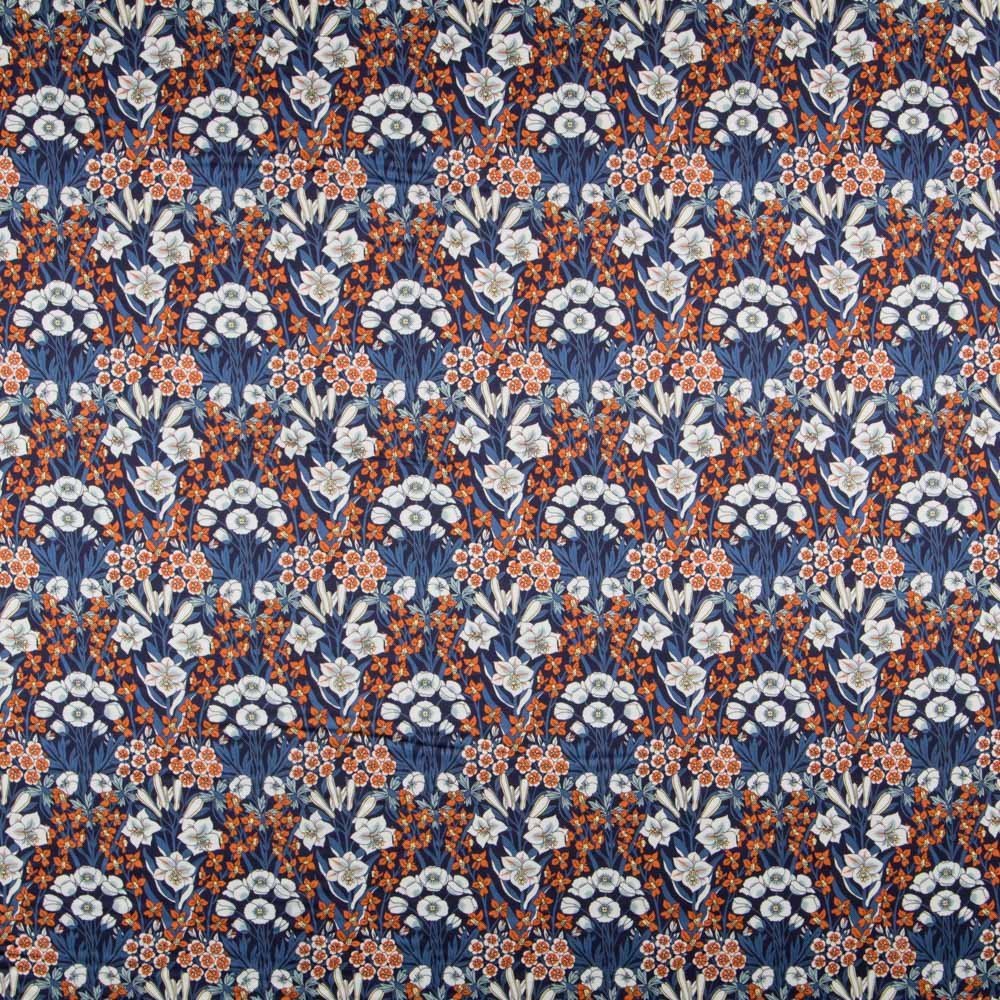 Satén Liberty London Bouquet Azul - Ribes y Casals