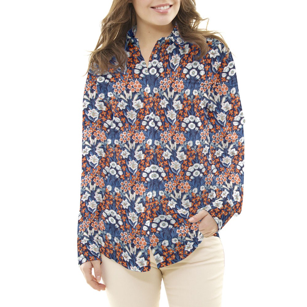 Satén Liberty London Bouquet Azul - Ribes y Casals