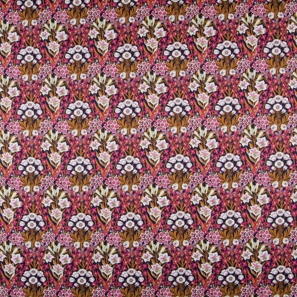 Satén Liberty London Bouquet Fucsia - Ribes y Casals