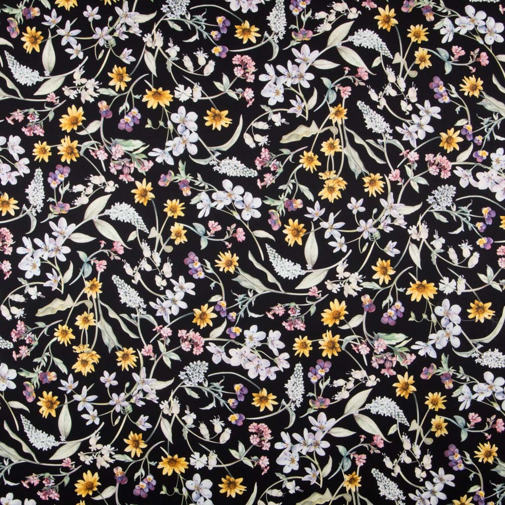 Satén Liberty London Forest Negro - Ribes y Casals