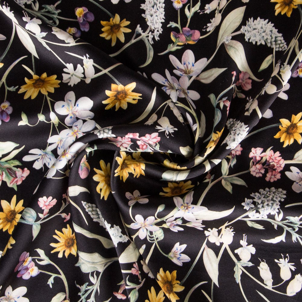 Satén Liberty London Forest Negro - Ribes y Casals