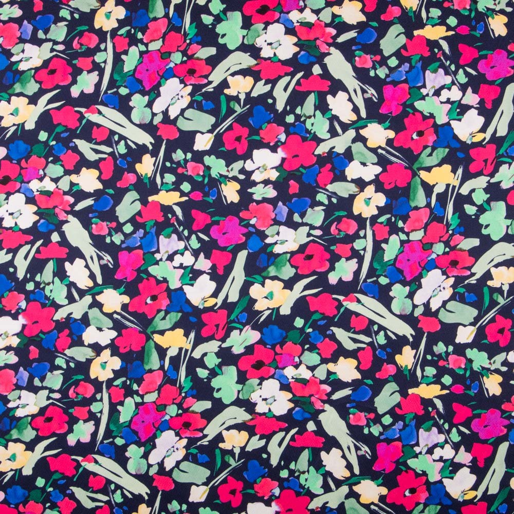 Satén Liberty London Pétalos Fucsia - Ribes y Casals