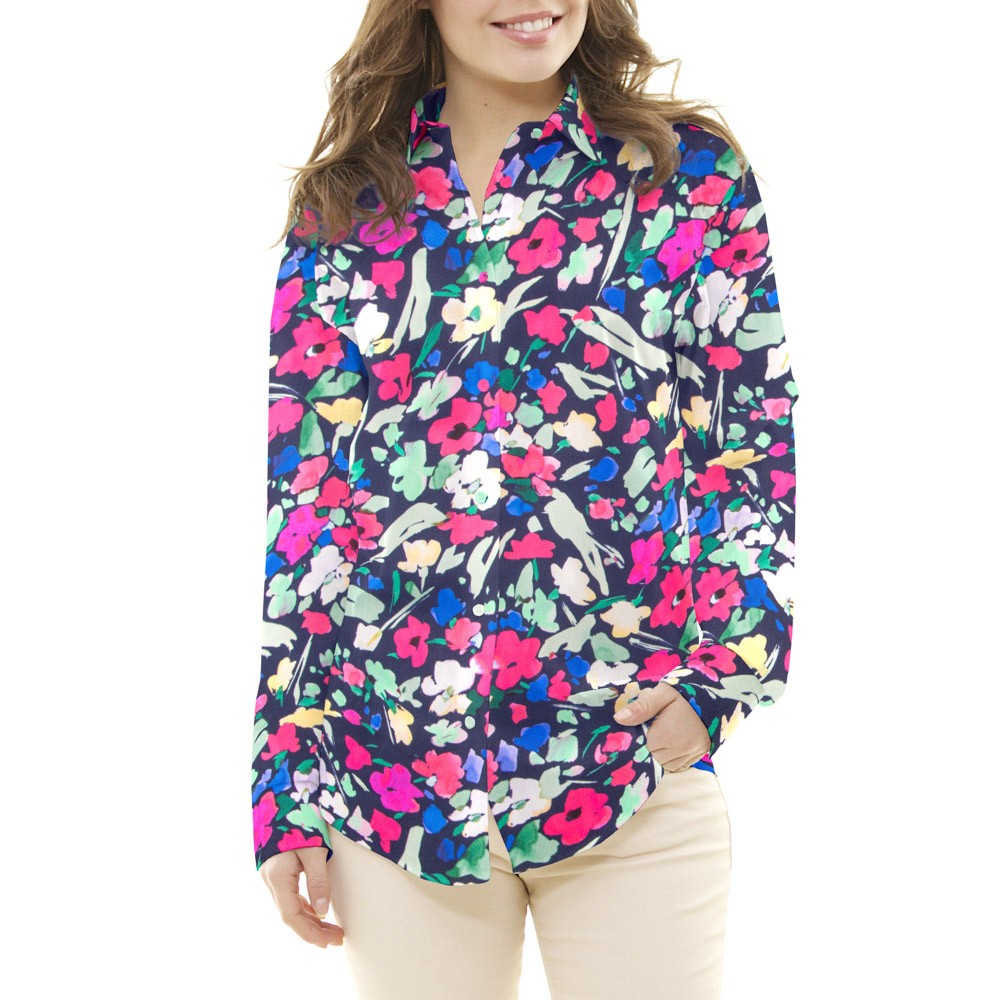 Satén Liberty London Pétalos Fucsia - Ribes y Casals